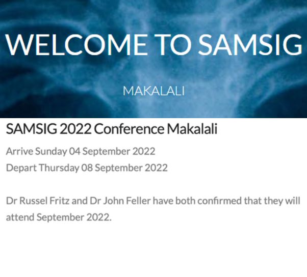 SAMSIG 2022: 4th - 8th September 2022 image